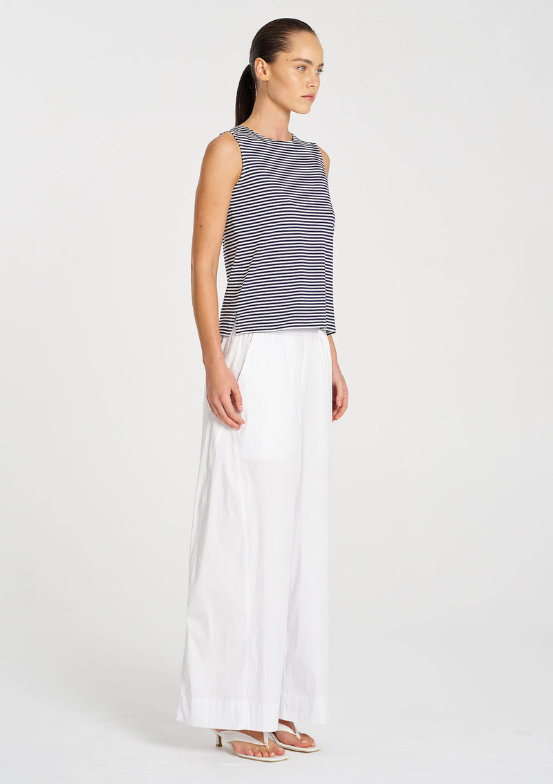 Mela Purdie Yacht Stripe Jersey Palazzo Shell
