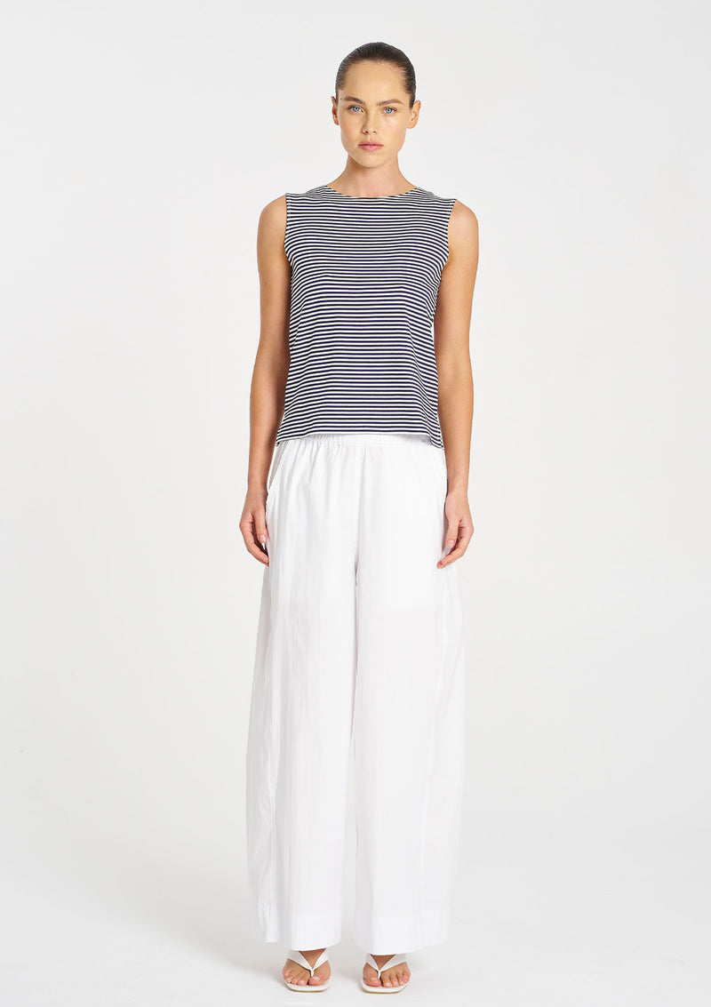 Mela Purdie Yacht Stripe Jersey Palazzo Shell