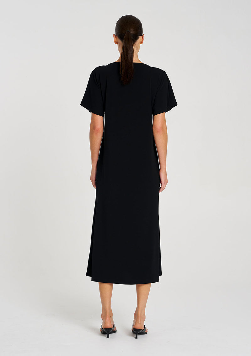 Mela Purdie Powder Knit Slash Neck Dress