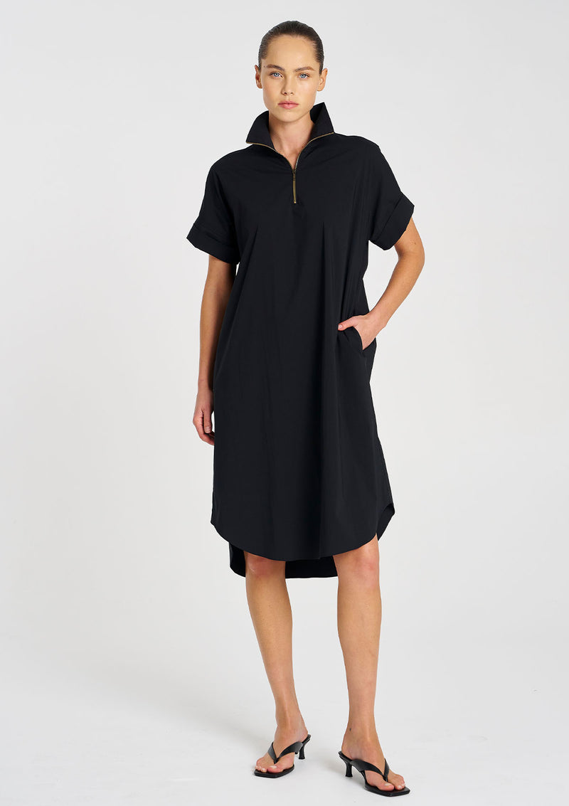 Mela Purdie Microprene Half Zip Dress