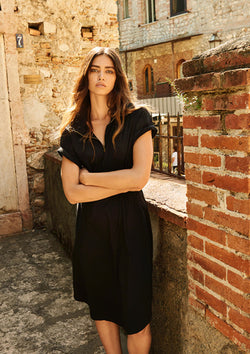 Mela Purdie Microprene Half Zip Dress