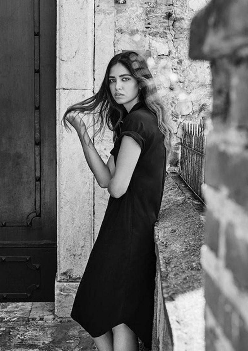 Mela Purdie Microprene Half Zip Dress