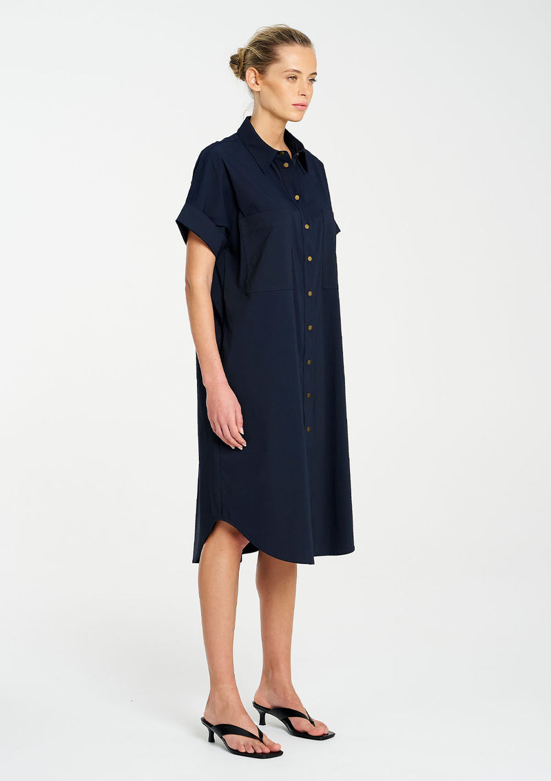 Mela Purdie Microprene Stud Shell Dress