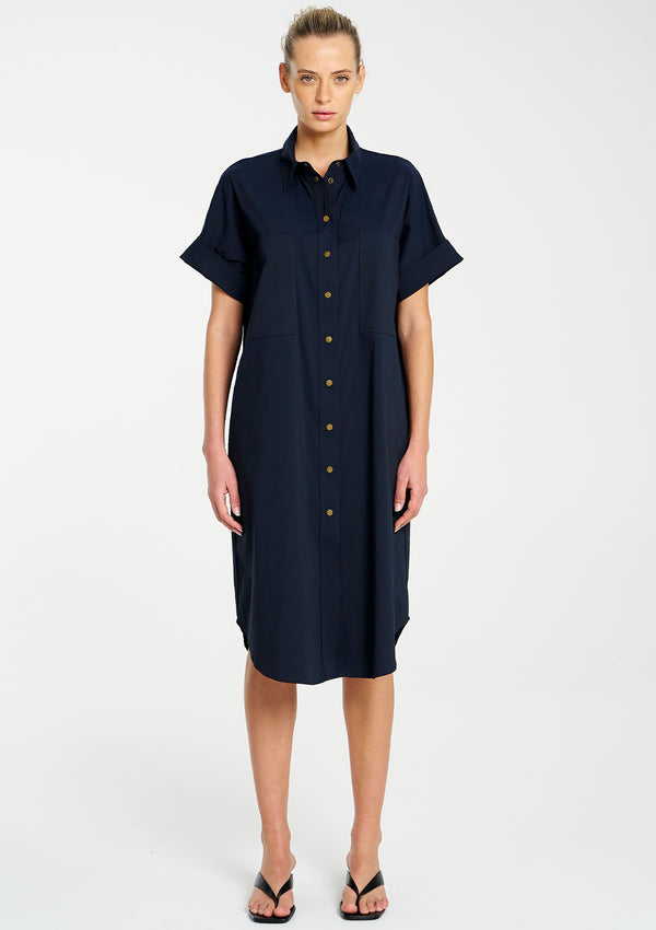 Mela Purdie Microprene Stud Shell Dress