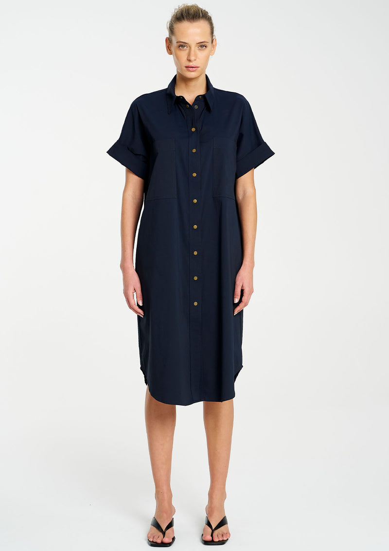 Mela Purdie Microprene Stud Shell Dress