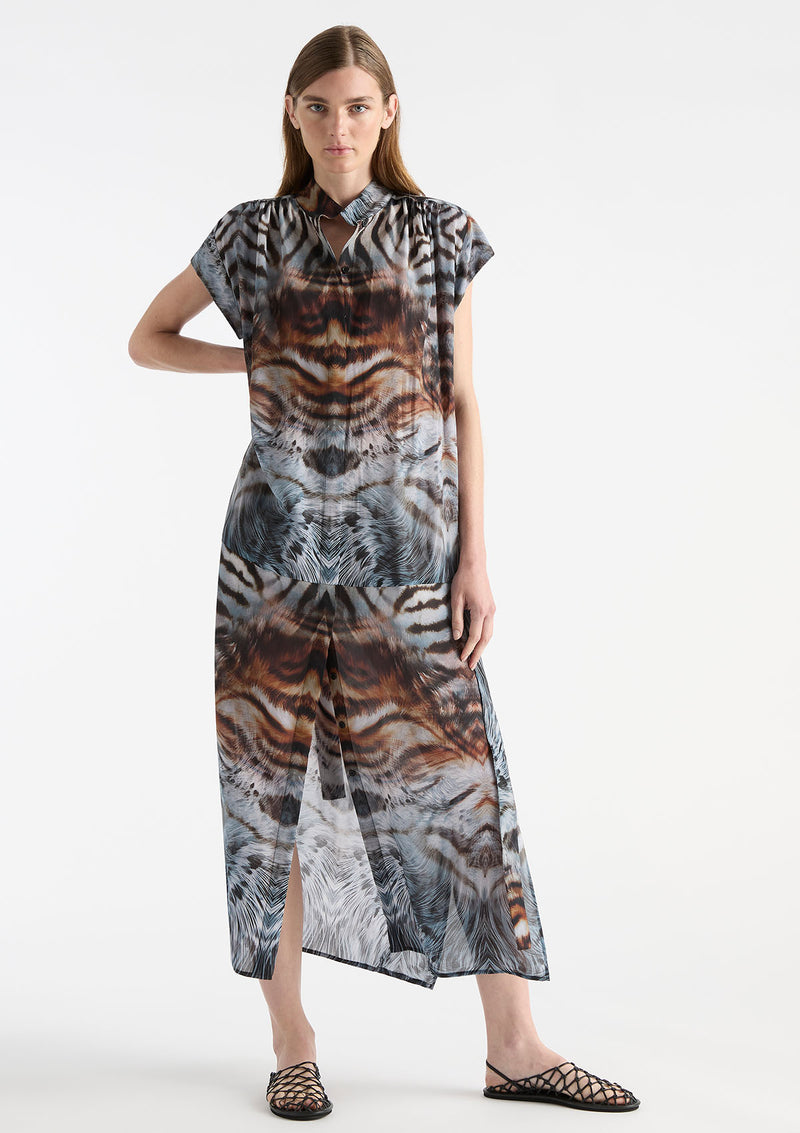Mela Purdie Canopy Desert Silk Print SS Soft Dress