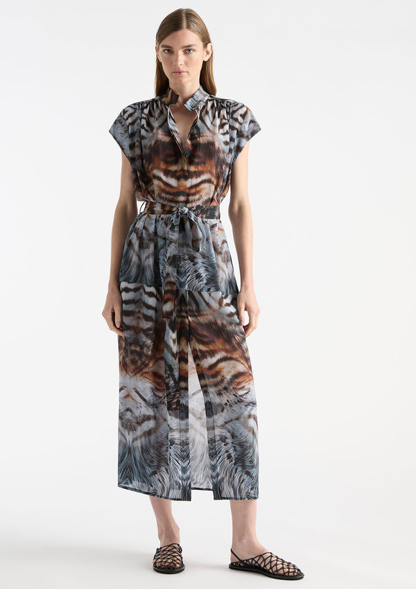Mela Purdie Canopy Desert Silk Print SS Soft Dress