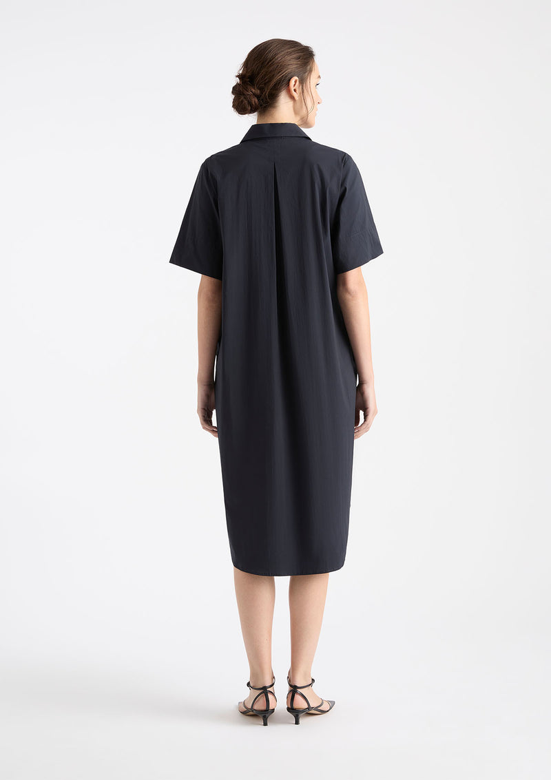Mela Purdie Microprene SS Zip Front Dress