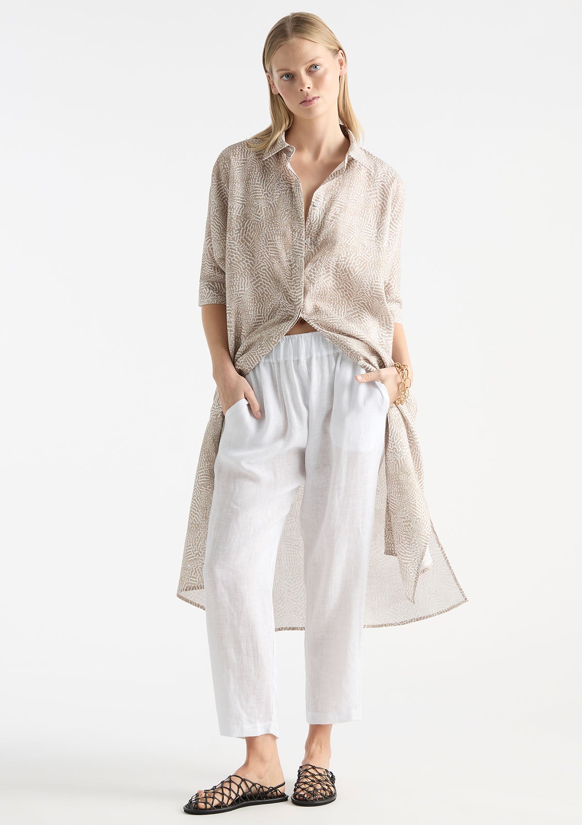 Mela Purdie Tortoise Shell Linen Dolman Wedge – Khlassik
