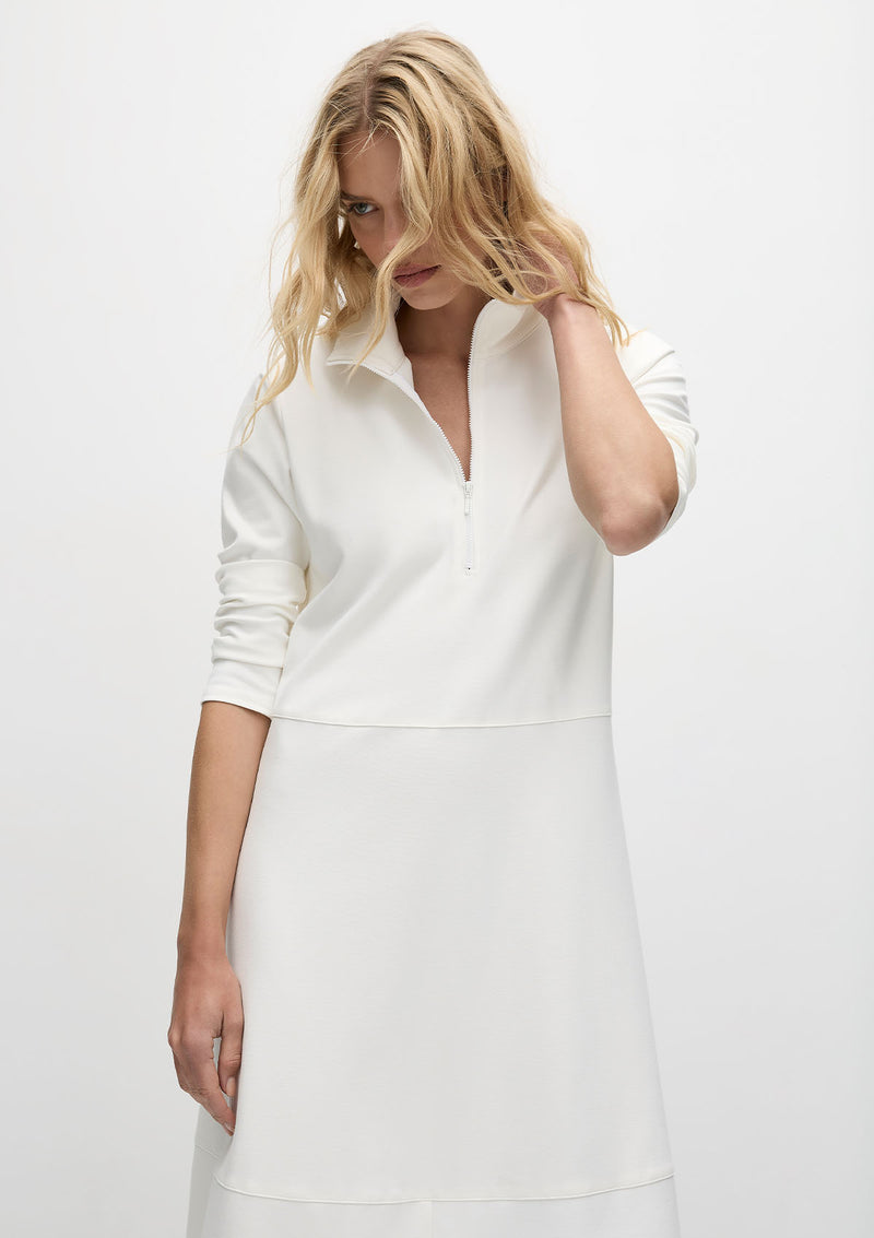 Mela Purdie Polished Ponte Zip Cone Dress