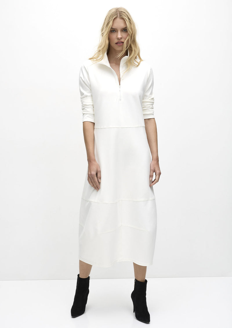 Mela Purdie Polished Ponte Zip Cone Dress