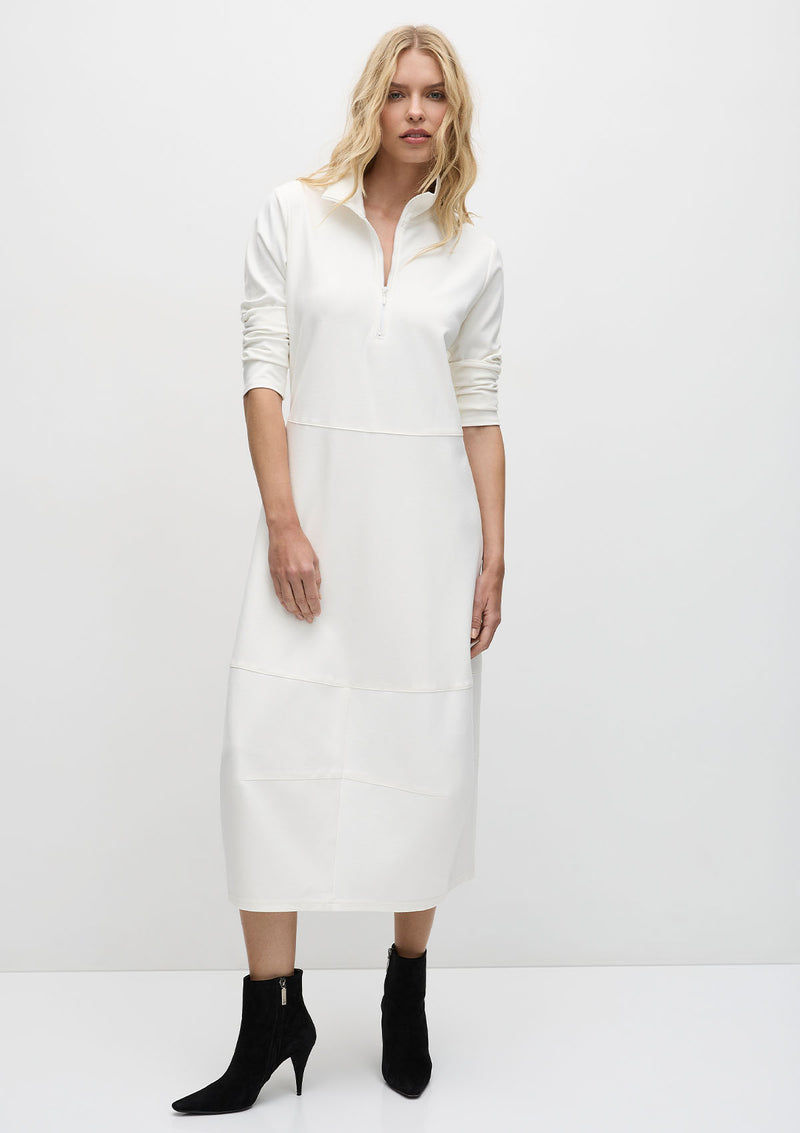 Mela Purdie Polished Ponte Zip Cone Dress