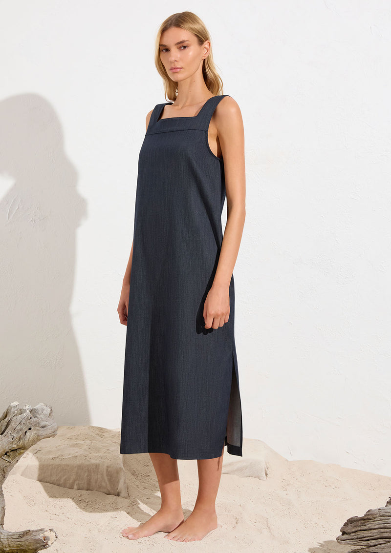 Mela Purdie Soft Stretch Denim Cube Dress