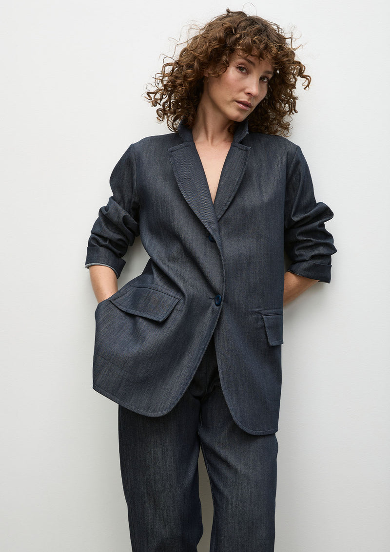 Mela Purdie Soft Stretch Denim Stretch Blazer