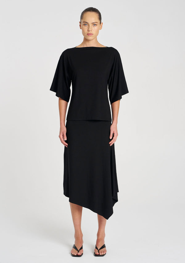 Mela Purdie Matte Jersey Slant Skirt