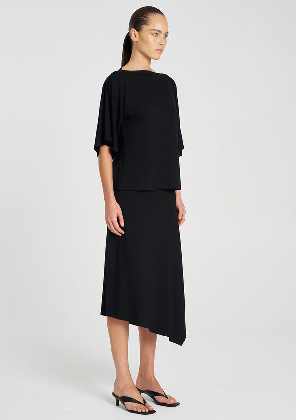 Mela Purdie Matte Jersey Slant Skirt