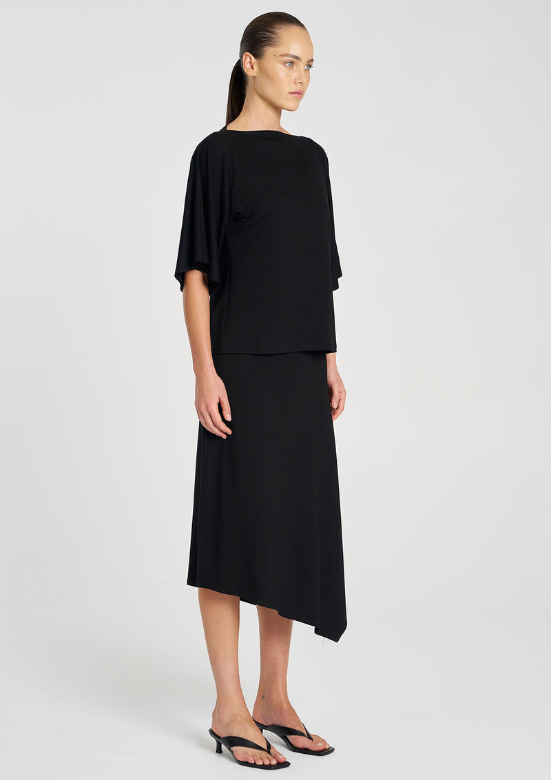 Mela Purdie Matte Jersey Slant Skirt