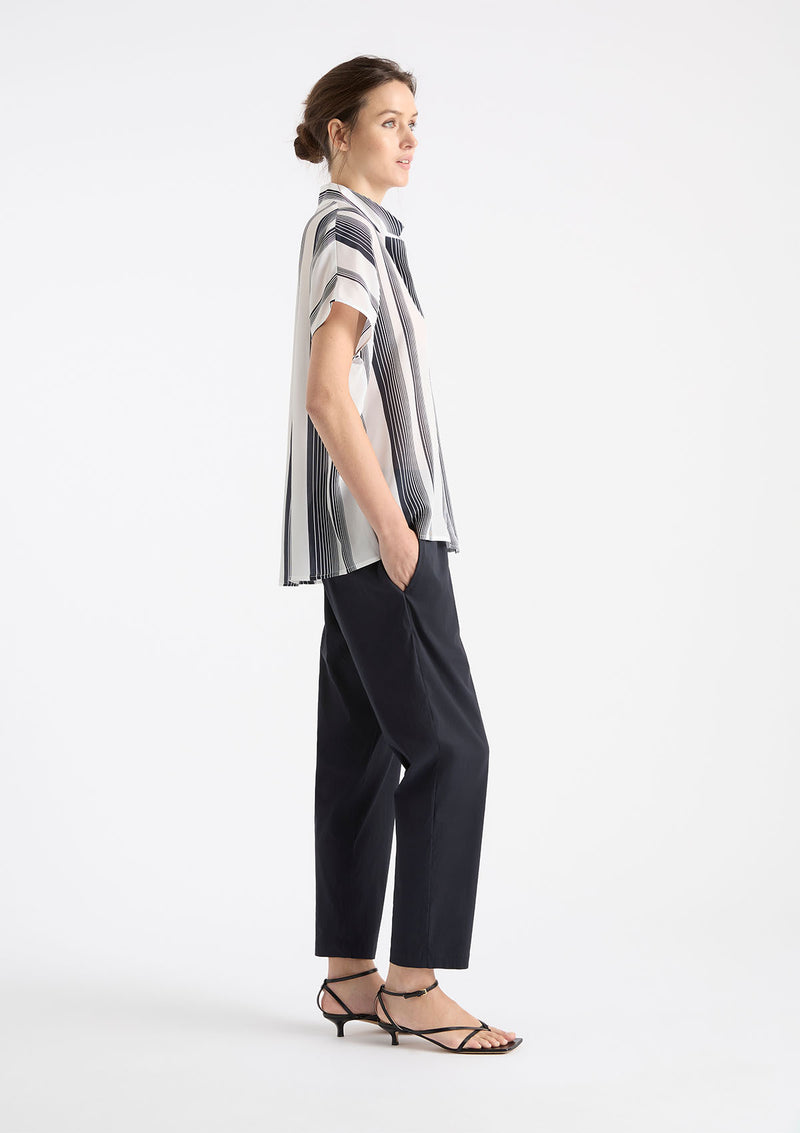 Mela Purdie Gradient Stripe Silk Cylinder Shell