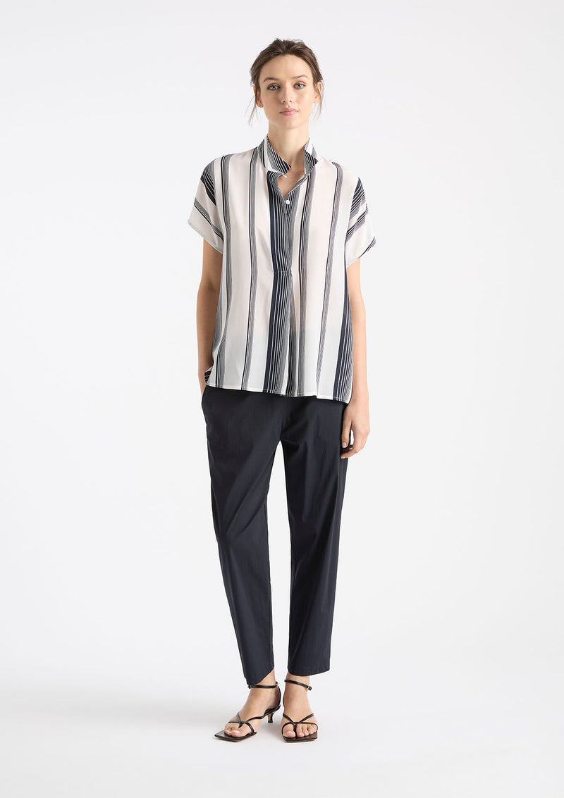 Mela Purdie Gradient Stripe Silk Cylinder Shell