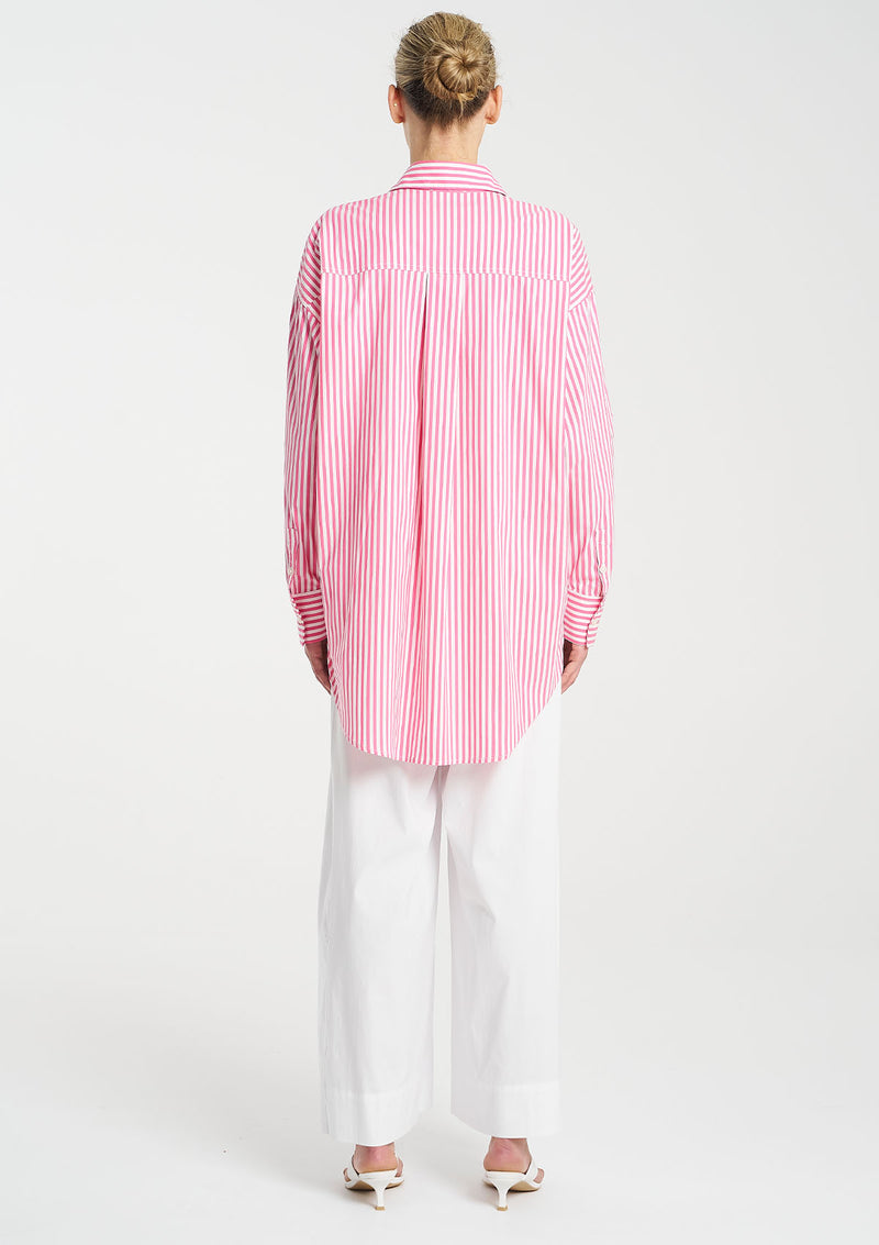 Mela Purdie Stripe Microprene Relaxed Pocket Shirt