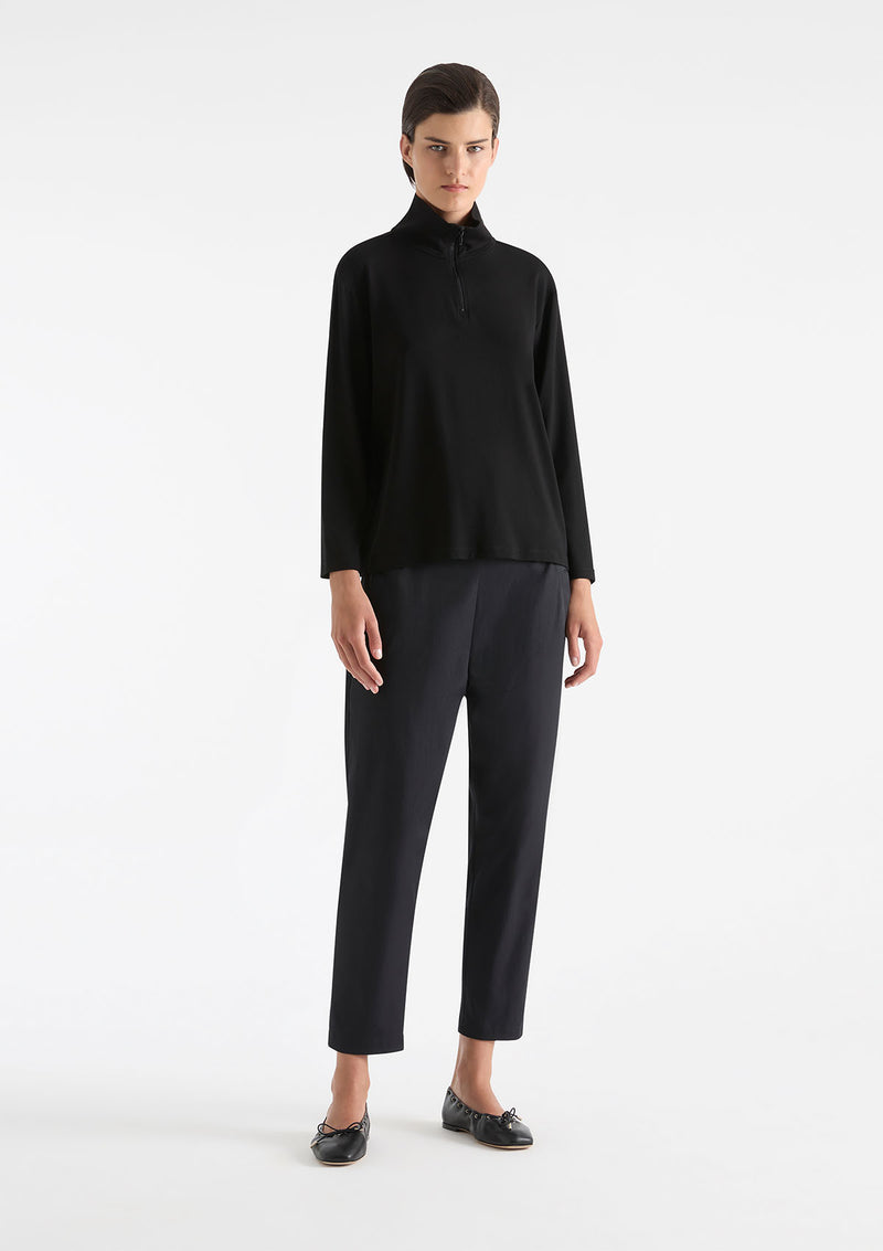 Mela Purdie Matte Jersey Half Zip Sweater