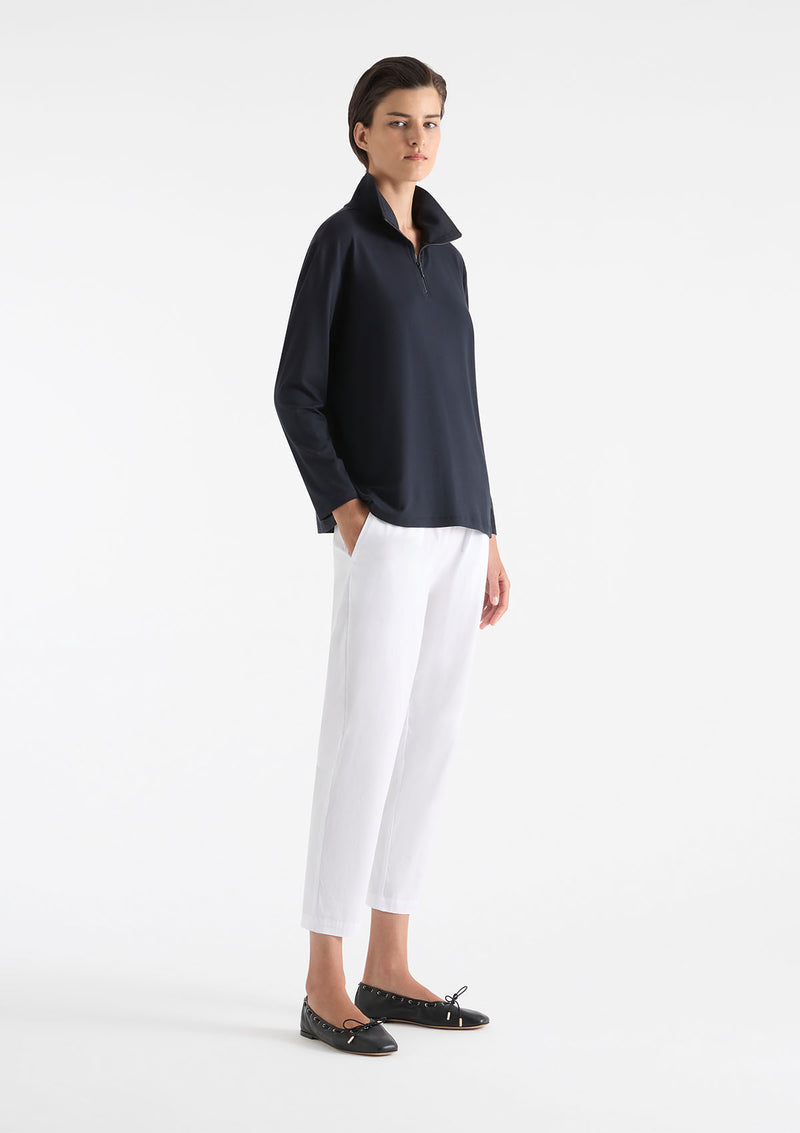 Mela Purdie Matte Jersey Half Zip Sweater