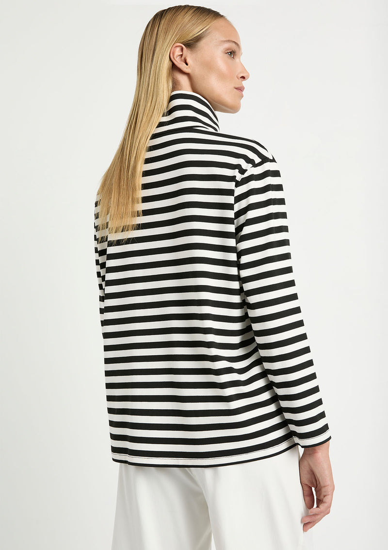 Mela Purdie Bevel Stripe Half Zip Sweater