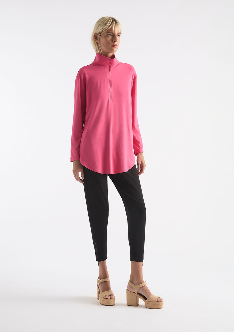 Mela Purdie Matte Jersey Zip Front Sweater