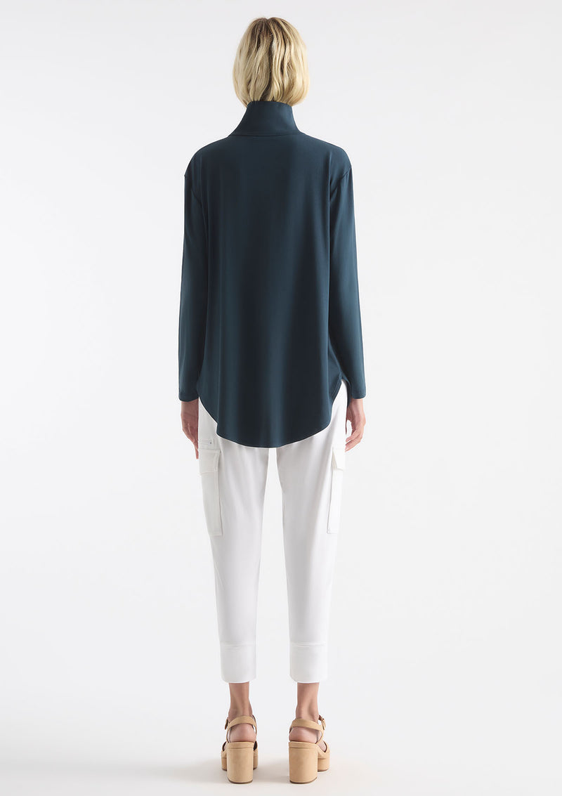 Mela Purdie Matte Jersey Zip Front Sweater