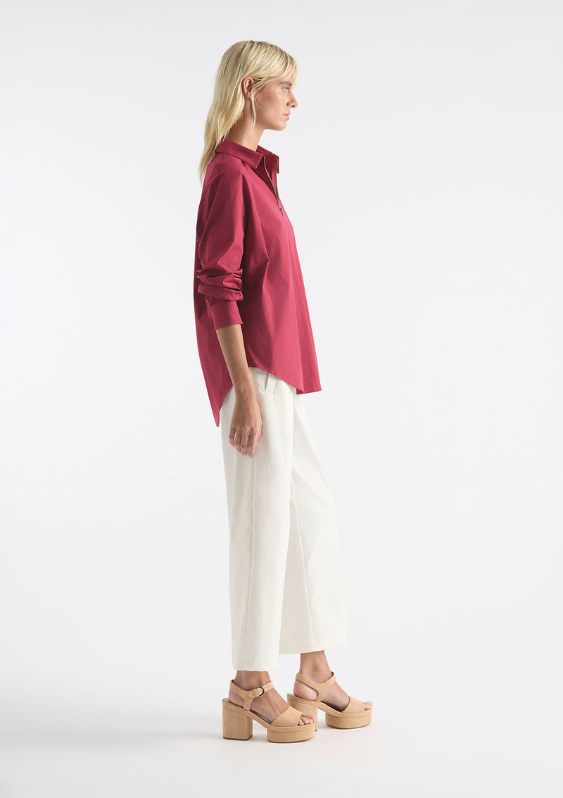 Mela Purdie Microprene Zip Front Shirt