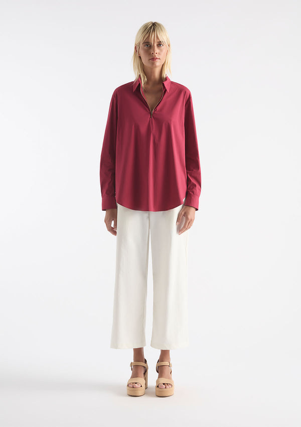 Mela Purdie Microprene Zip Front Shirt