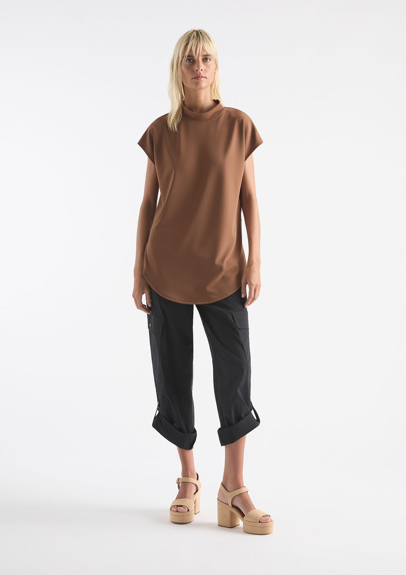 Mela Purdie Powder Knit Mock Neck Shell
