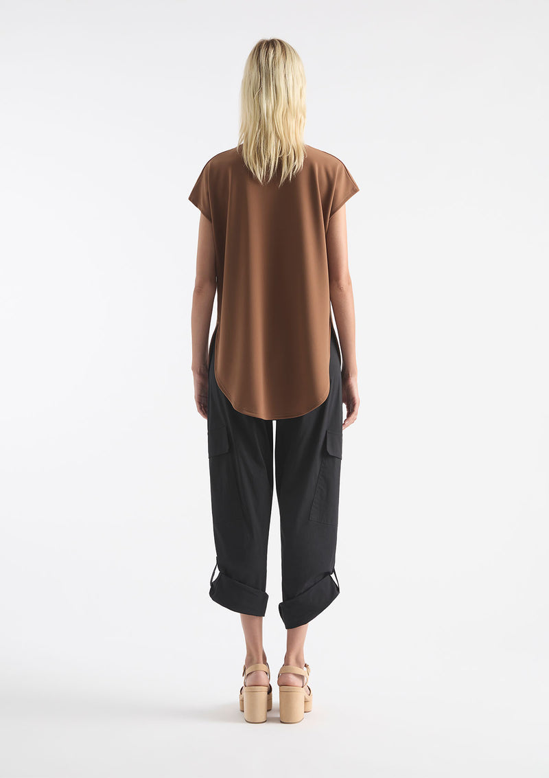 Mela Purdie Powder Knit Mock Neck Shell
