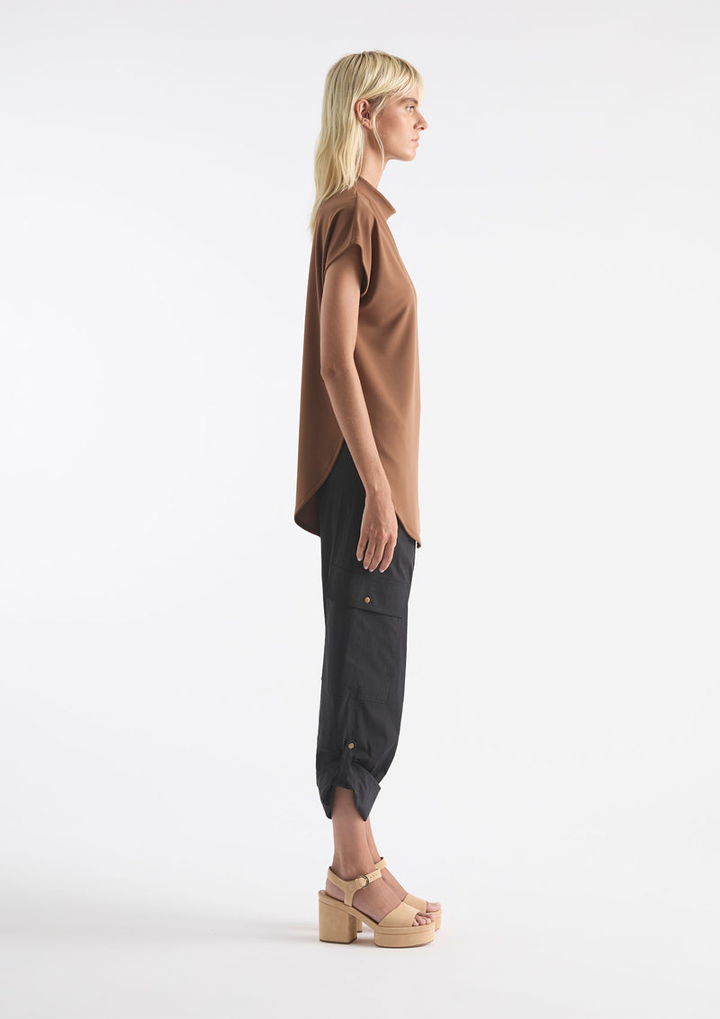 Mela Purdie Powder Knit Mock Neck Shell