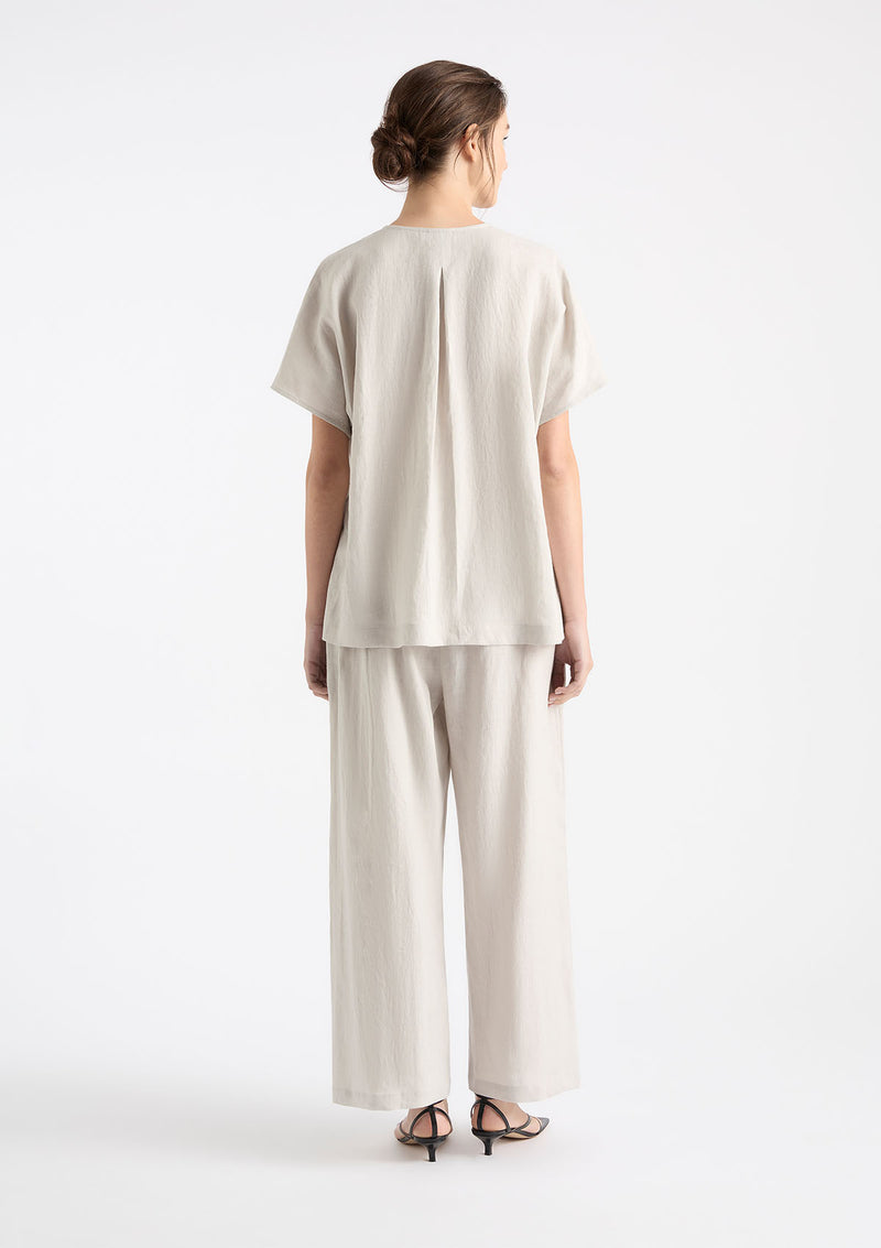 Mela Purdie Pure Linen Wedge Shell