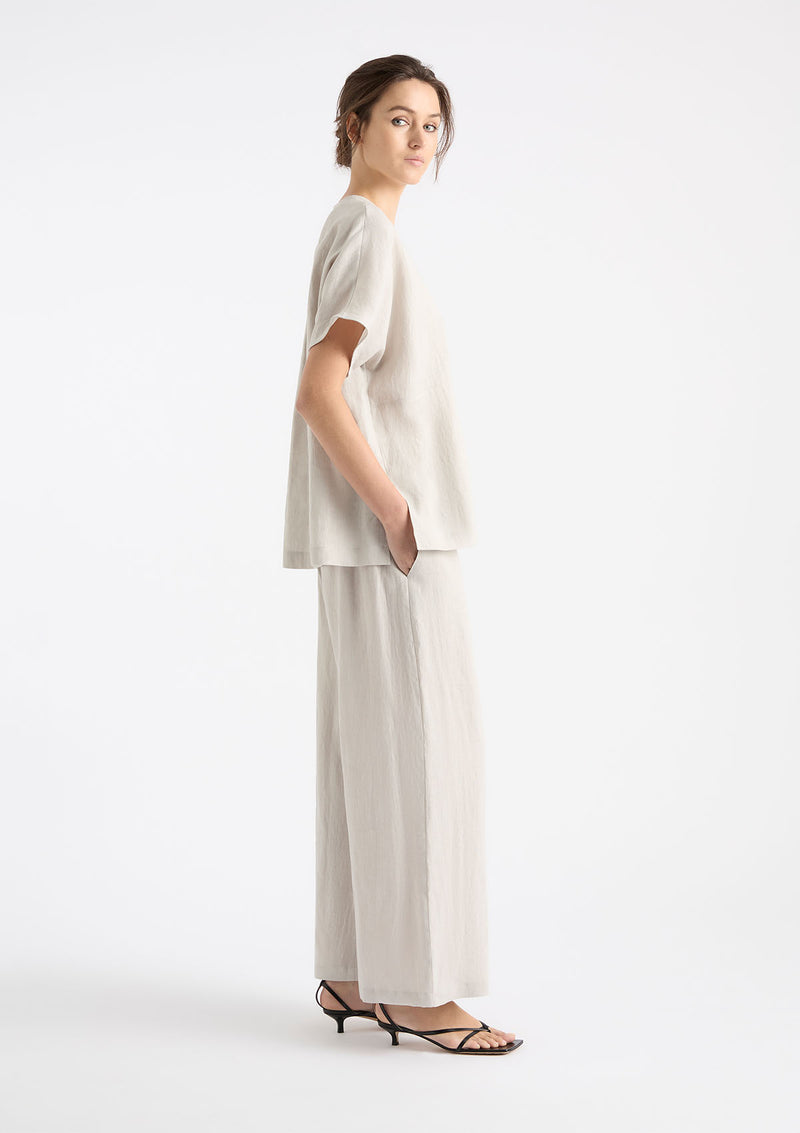 Mela Purdie Pure Linen Wedge Shell