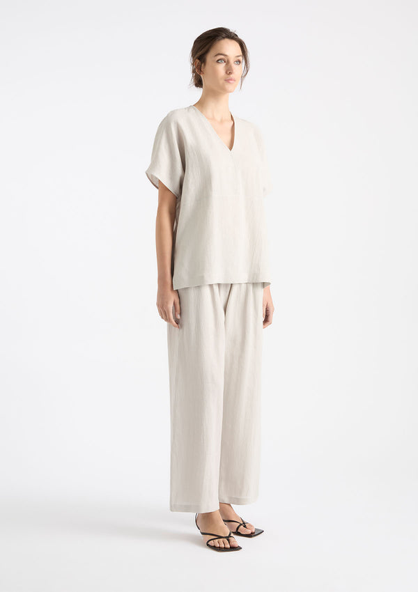 Mela Purdie Pure Linen Wedge Shell