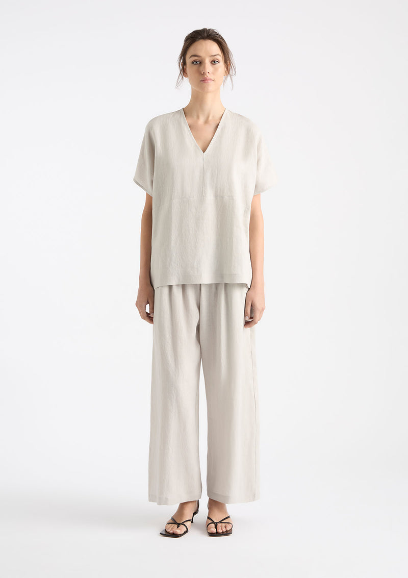 Mela Purdie Pure Linen Wedge Shell