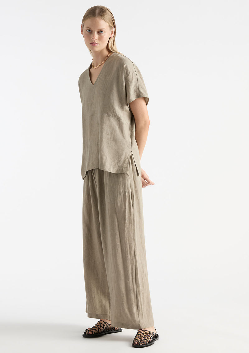 Mela Purdie Pure Linen Wedge Shell