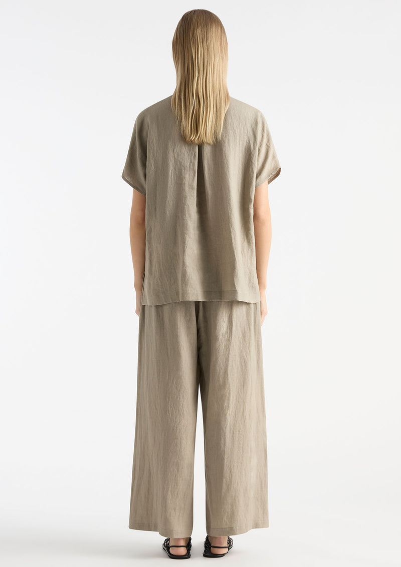 Mela Purdie Pure Linen Wedge Shell
