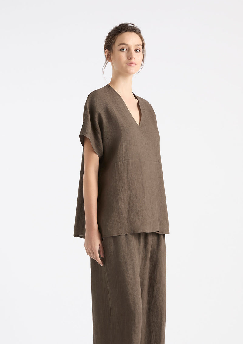 Mela Purdie Pure Linen Wedge Shell