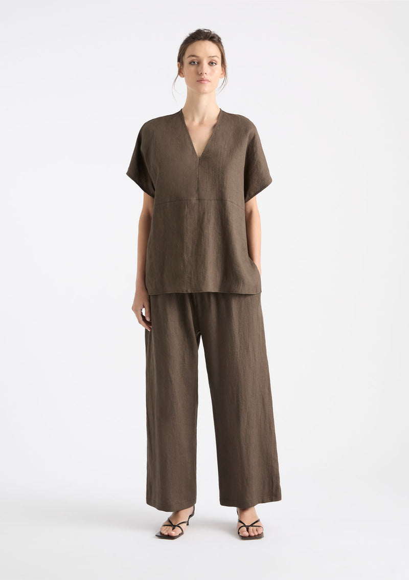 Mela Purdie Pure Linen Wedge Shell