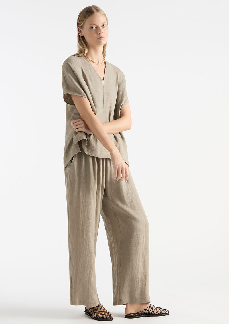 Mela Purdie Pure Linen Wedge Shell