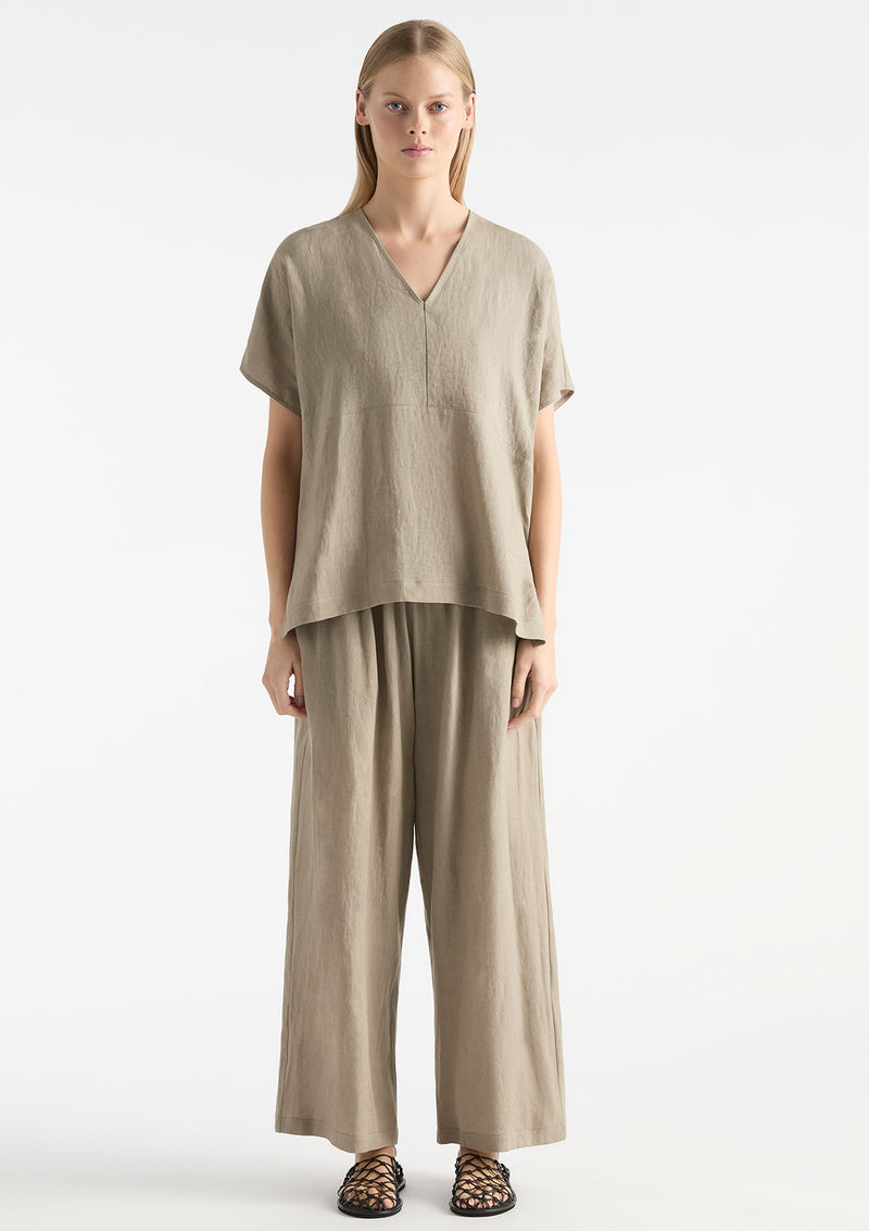 Mela Purdie Pure Linen Wedge Shell