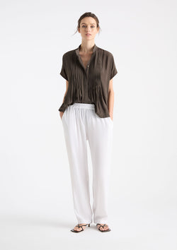 Mela Purdie Mache Straw Pleat Shell