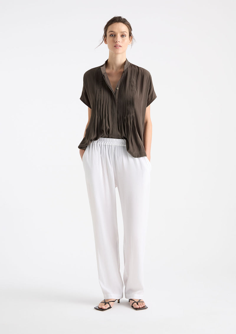 Mela Purdie Mache Straw Pleat Shell