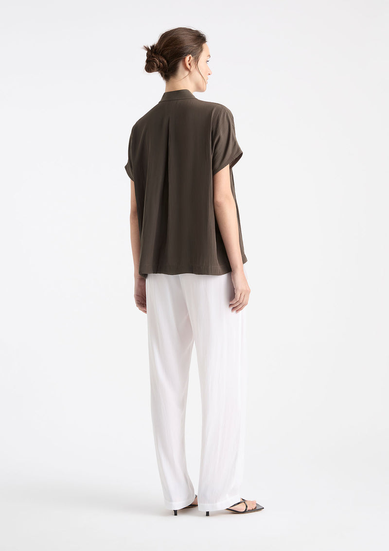 Mela Purdie Mache Straw Pleat Shell