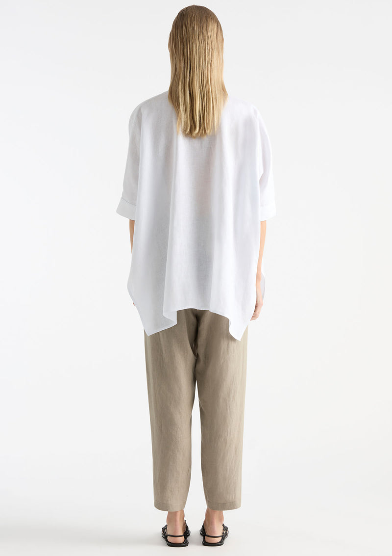 Mela Purdie Pure Linen Chisel Panama