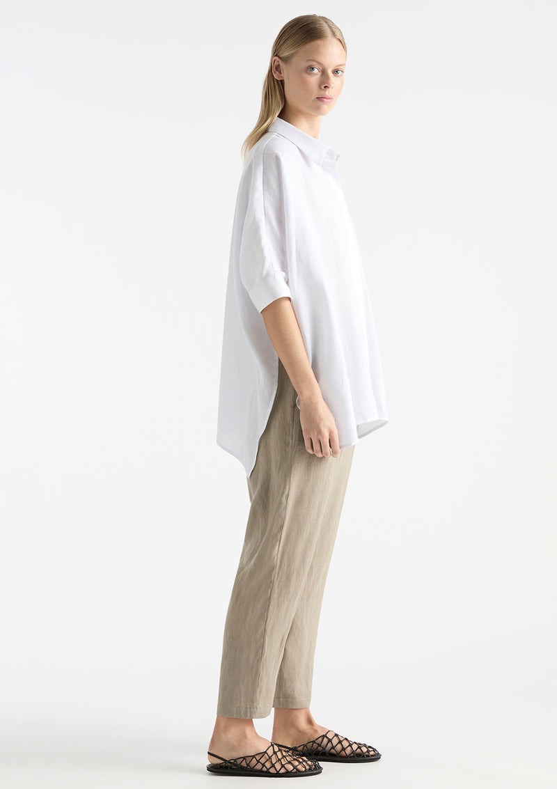 Mela Purdie Pure Linen Chisel Panama