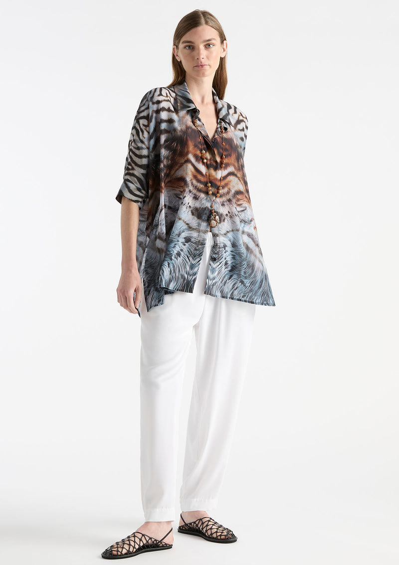 Mela Purdie Canopy Desert Silk Print Chisel Panama